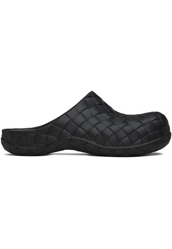 Bottega Veneta Black Intrecciato Clogs