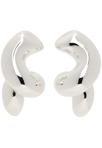 Bottega Veneta Silver Twist Earrings