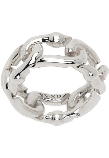 Bottega Veneta Silver Chain Link Ring