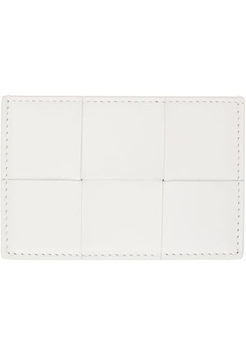 Bottega Veneta White Cassette Credit Card Case