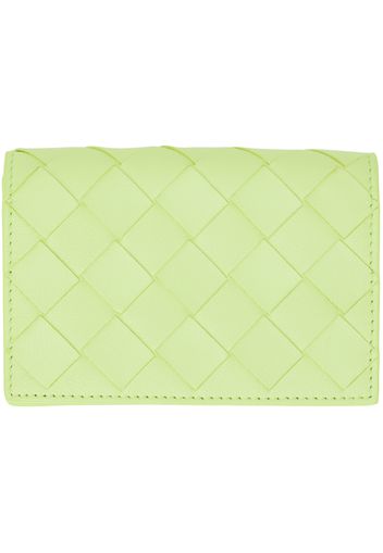 Bottega Veneta Green Intrecciato Card Holder