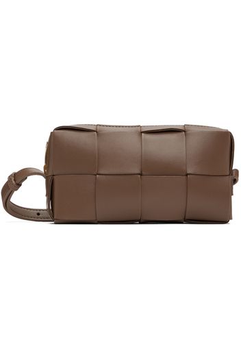 Bottega Veneta Taupe Mini Cassette Crossbody Bag