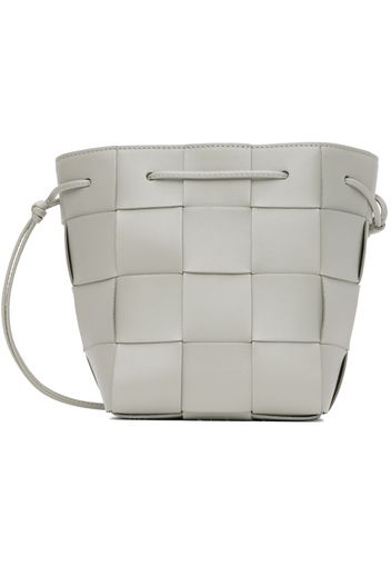 Bottega Veneta Gray Small Cassette Cross-Body Bucket Bag