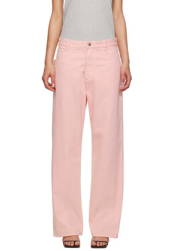 Bottega Veneta Pink Wide-Leg Jeans