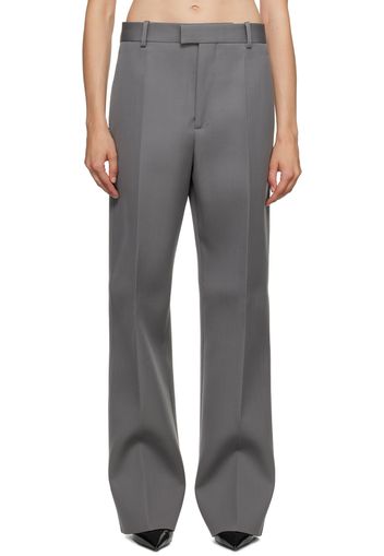 Bottega Veneta Gray Wide-Leg Trousers