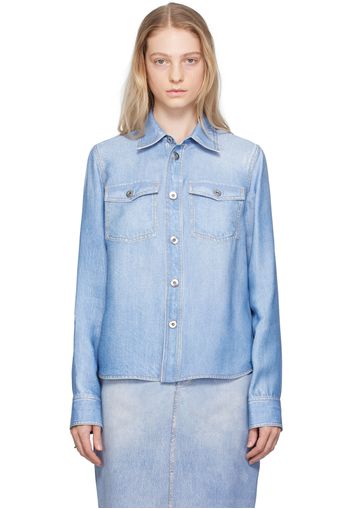 Bottega Veneta Blue Printed Shirt