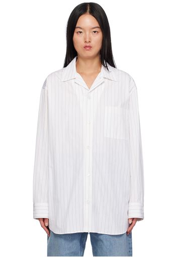 Bottega Veneta White Pinstripe Shirt