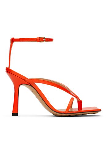 Bottega Veneta Orange Stretch Strap Sandals