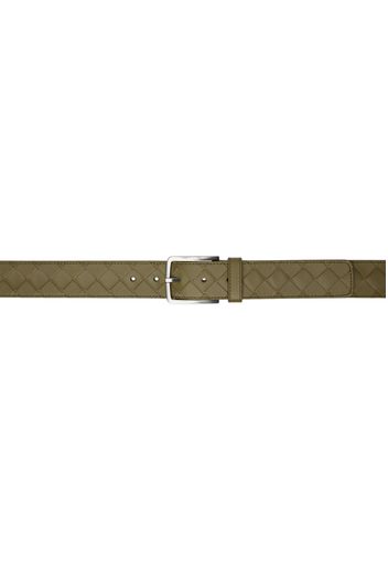 Bottega Veneta Khaki Intrecciato Belt