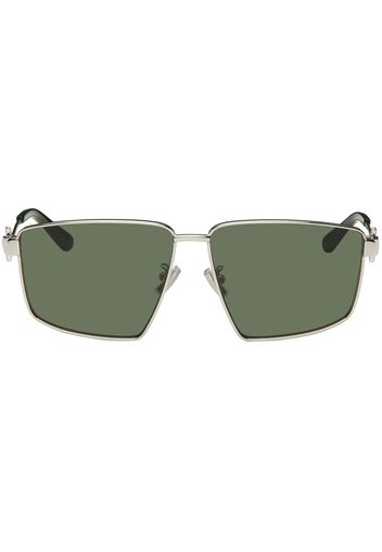 Bottega Veneta Silver Square Sunglasses