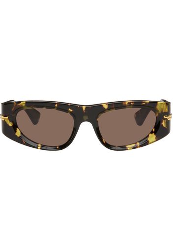 Bottega Veneta Tortoiseshell Oval Sunglasses