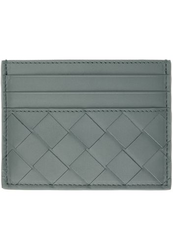 Bottega Veneta Gray Intrecciato Credit Card Holder