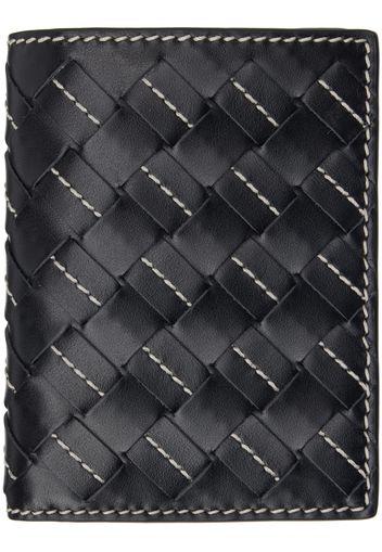 Bottega Veneta Black Intrecciato Bifold Wallet