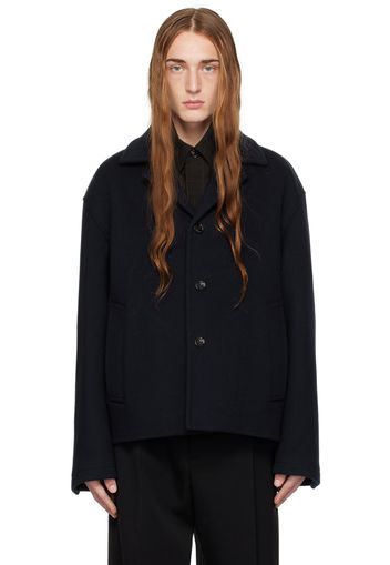 Bottega Veneta Navy Notched Lapel Jacket