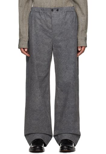 Bottega Veneta Gray Printed Leather Pants