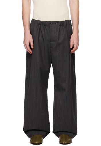 Bottega Veneta Gray Chevron Trousers