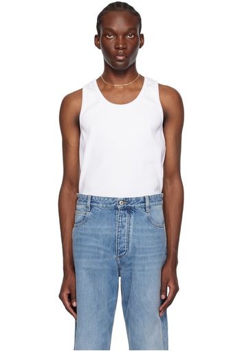 Bottega Veneta White Rib Tank Top