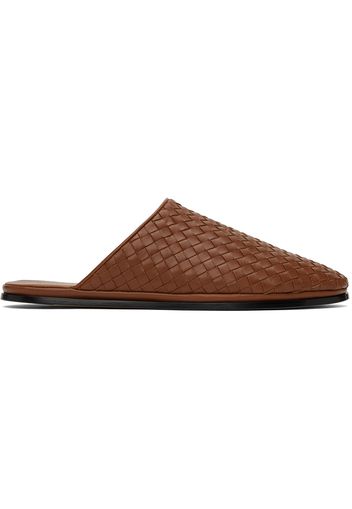 Bottega Veneta Brown Intrecciato Slippers