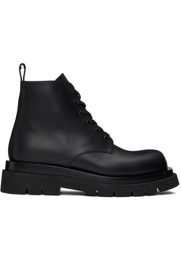 Bottega Veneta Black Lug Lace-Up Boots