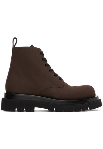 Bottega Veneta Brown Lace-Up Boots