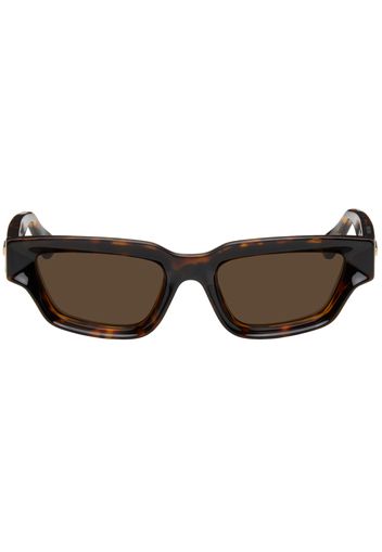 Bottega Veneta Tortoiseshell Rectangular Sunglasses