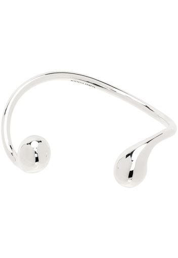 Bottega Veneta Silver Drop Cuff Bracelet