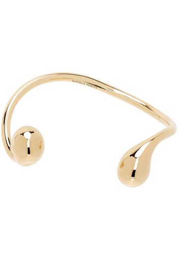 Bottega Veneta Gold Drop Cuff Bracelet