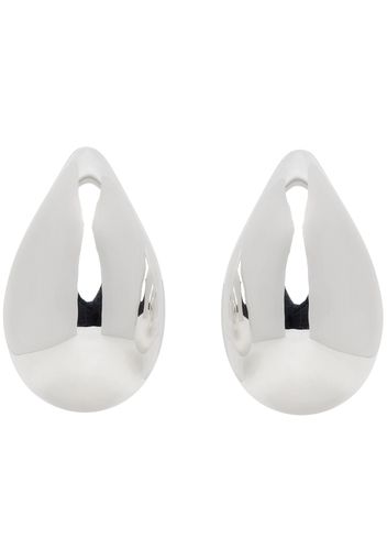 Bottega Veneta Silver Large Drop Earrings