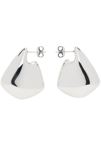 Bottega Veneta Silver Small Fin Earrings