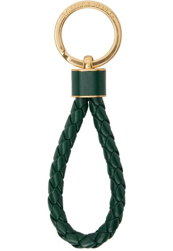 Bottega Veneta Green Intreccio Keychain