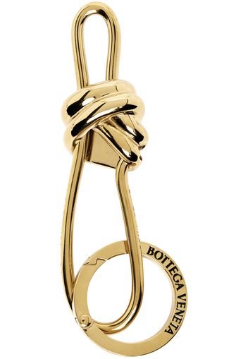 Bottega Veneta Gold Andiamo Keychain