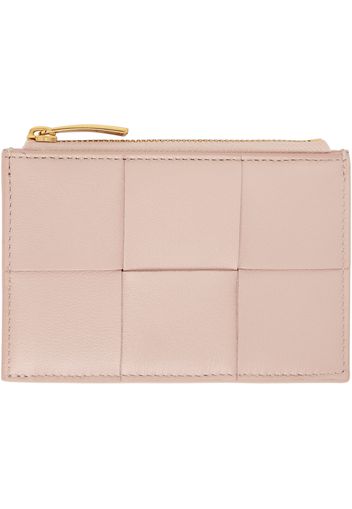 Bottega Veneta Pink Zipped Card Holder