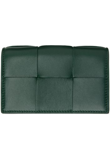 Bottega Veneta Green Cassette Card Holder