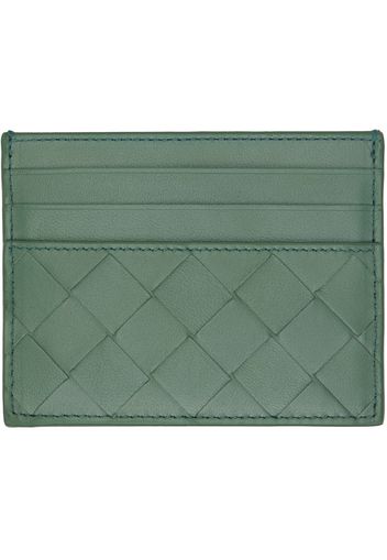 Bottega Veneta Green Intrecciato Card Holder