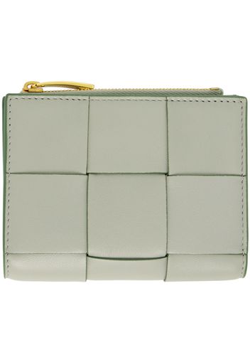 Bottega Veneta Green Small Cassette Bi-Fold Zip Wallet