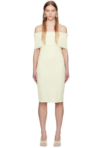 Bottega Veneta Off-White Textured Midi Dress