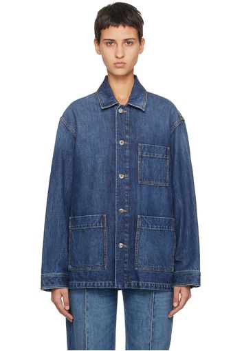 Bottega Veneta Indigo Single-Breasted Denim Jacket