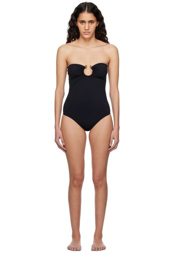 Bottega Veneta Black Knot Ring One-Piece Swimsuit