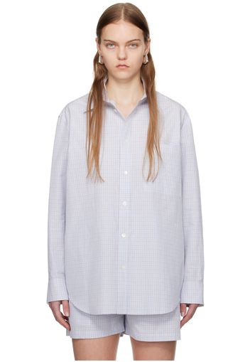 Bottega Veneta Blue Checked Shirt