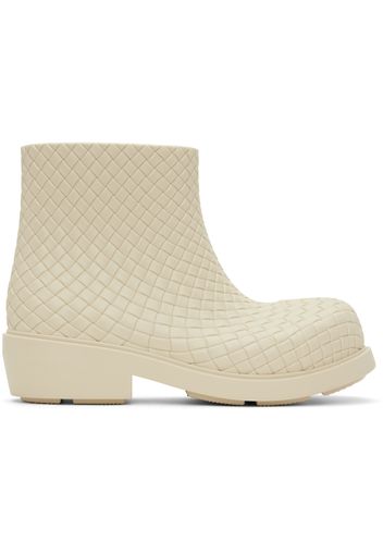 Bottega Veneta Off-White Fireman Ankle Boots