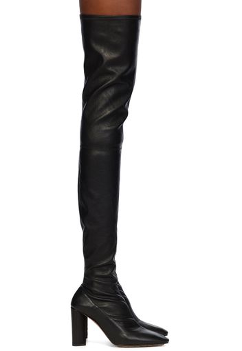 Bottega Veneta Black Tripod Over-The-Knee Boots