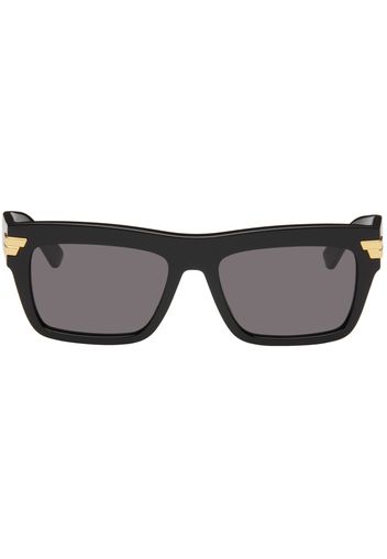 Bottega Veneta Black Rectangular Sunglasses