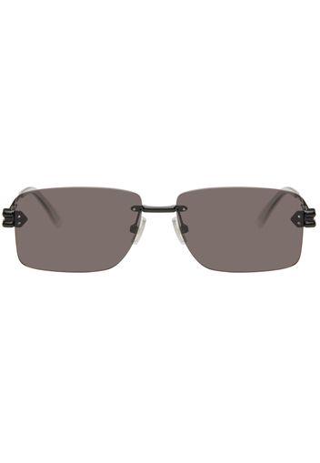 Bottega Veneta Silver Square Sunglasses