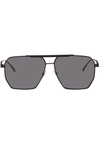 Bottega Veneta Black Classic Aviator Sunglasses