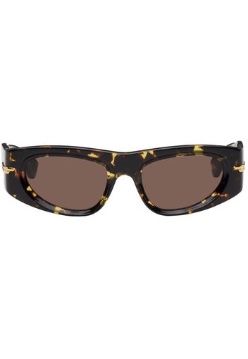 Bottega Veneta Tortoiseshell Classic Oval Sunglasses