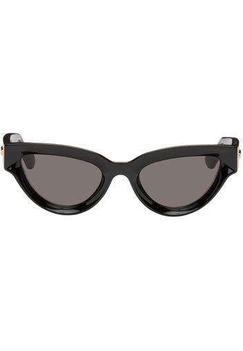 Bottega Veneta Black Sharp Cat-Eye Sunglasses