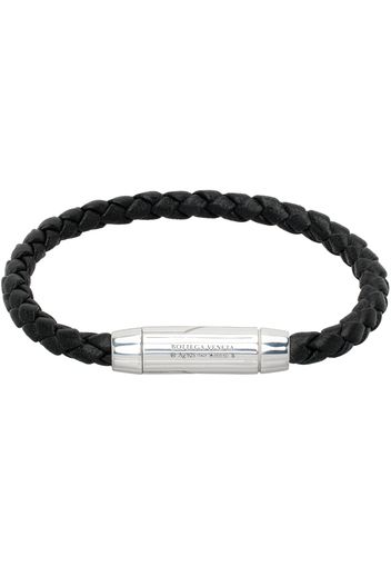 Bottega Veneta Black Braid Leather Bracelet