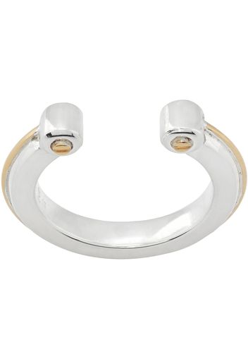 Bottega Veneta Silver Bolt Hoop Ring