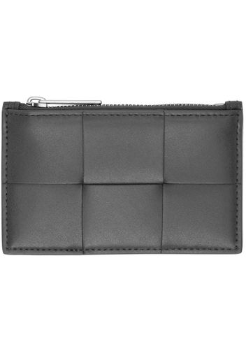 Bottega Veneta Gray & Blue Cassette Zippered Card Holder