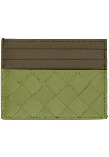 Bottega Veneta Green Intrecciato Card Holder